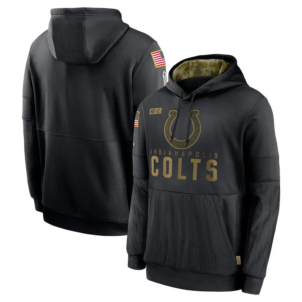 IN.Colts ## Colts Blank Player Black Salute to Service Hoodies Limited Game STECN Stitched Jerseys