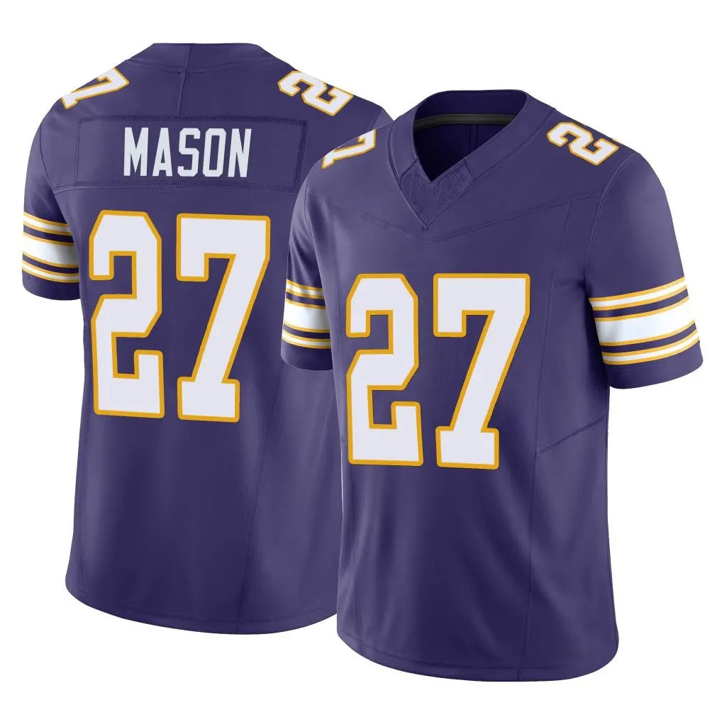 M.Vikings #27 Jordan Mason Player Purple Limited Classic Vapor F.U.S.E. Home Game STECN Stitched Jerseys