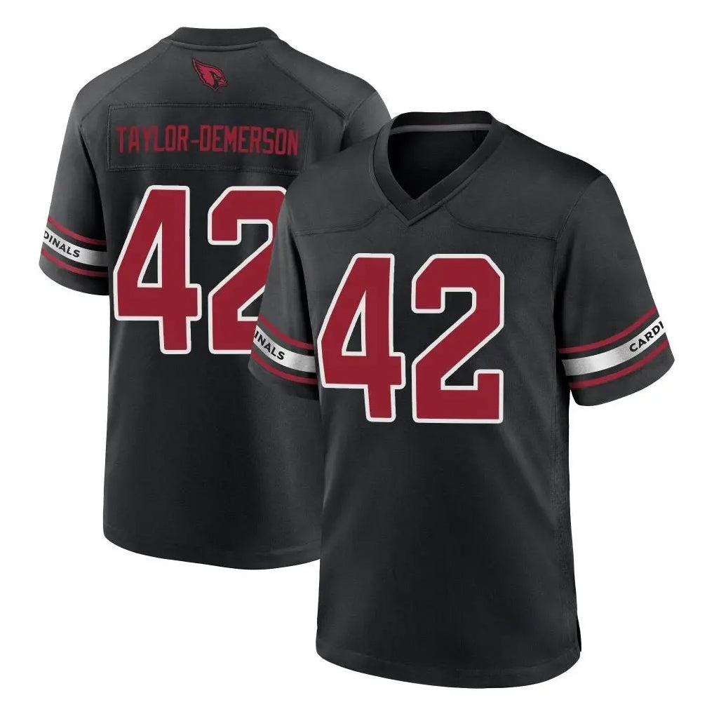 A.Cardinals #42 Dadrion Taylor-Demerson Player Black Alternate Game STECN Stitched Jerseys