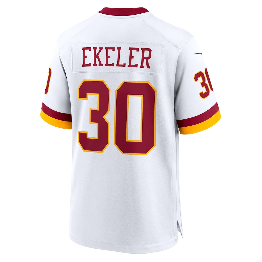 STECN W.Commanders #30 Austin Ekeler White Game Super Bowl Era Jersey