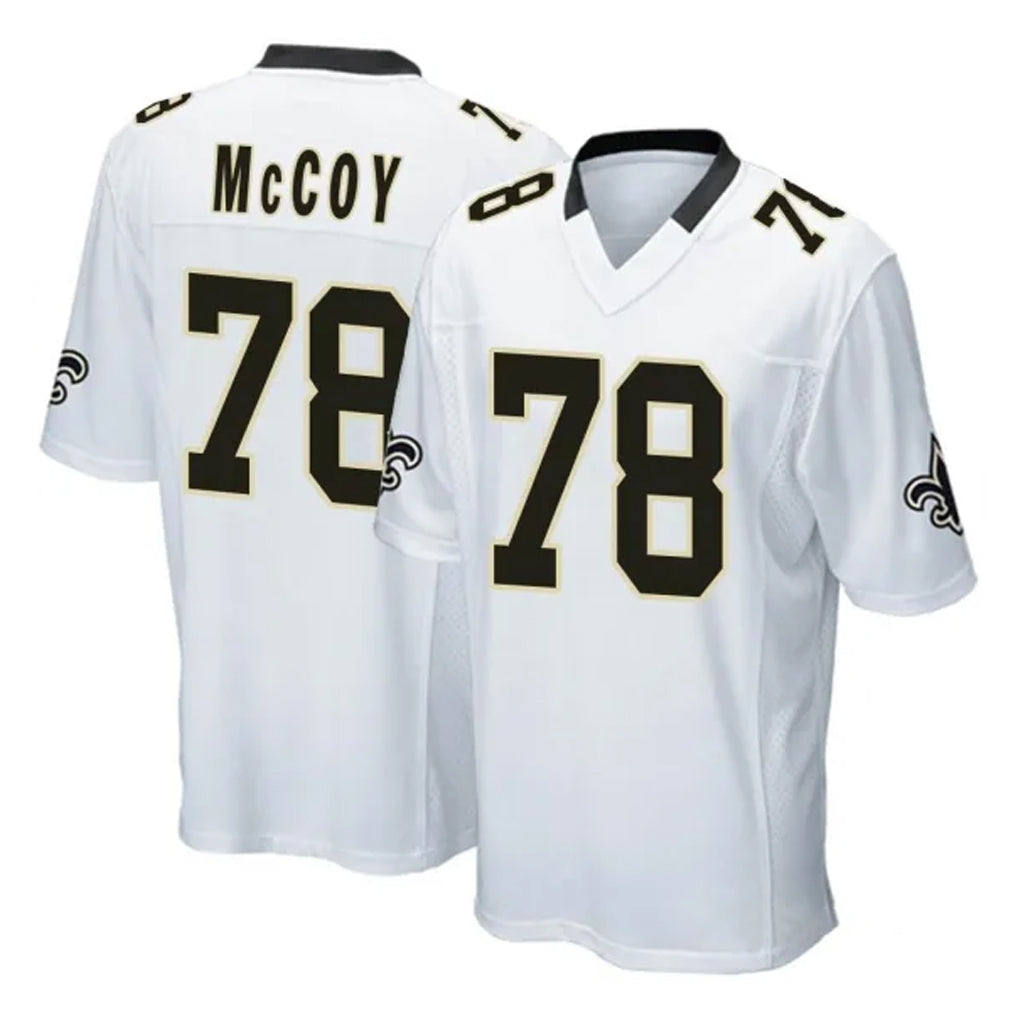 NO.Saints #78 Erik McCoy Player White Home Game STECN Stitched Jerseys