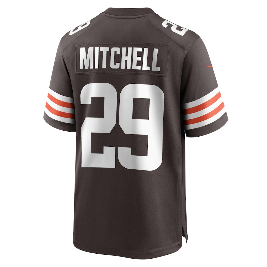 STECN C.Browns #29 Cameron Mitchell Brown Team Game Jersey
