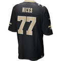 STECN NO.Saints #77 Carl Nicks Black Game Retired Player Jersey