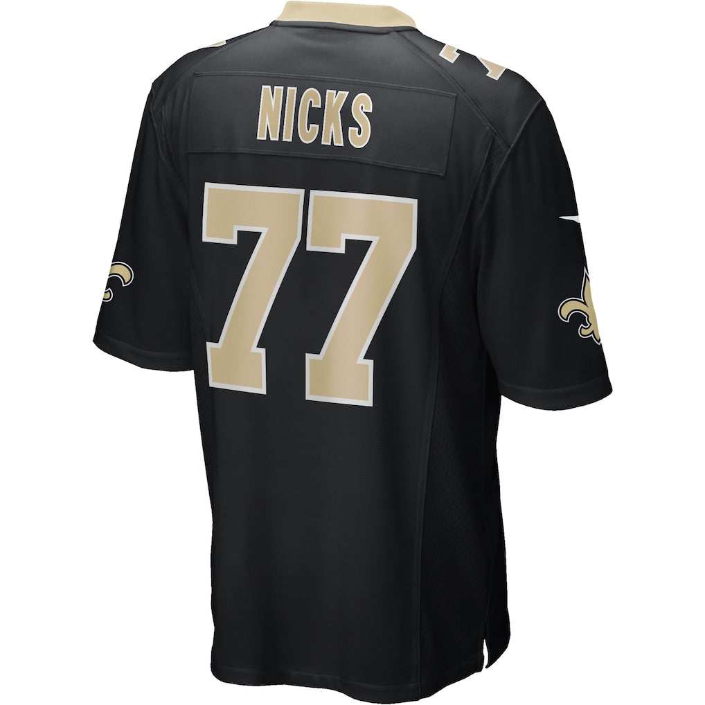 STECN NO.Saints #77 Carl Nicks Black Game Retired Player Jersey