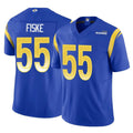 LA.Rams #55 Braden Fiske Player Royal Limited Vapor F.U.S.E. Home Game STECN Stitched Jerseys