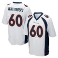 D.Broncos #60 Luke Wattenberg Player White Game STECN Stitched Jerseys