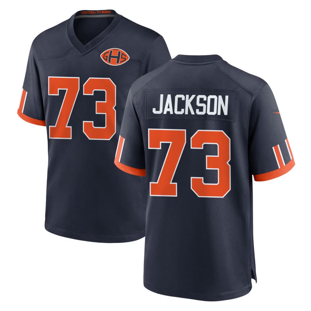 C.Bears #73 Jonah Jackson Player Navy 2026 Rivalries Collection Home Game STECN Stitched Jerseys