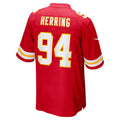 STECN KC.Chiefs #94 Malik Herring Red Team Game Player Jersey