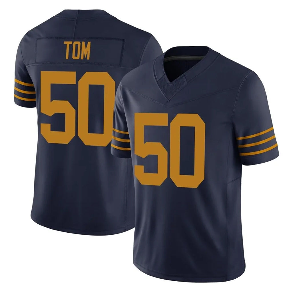 GB.Packers #50 Zach Tom Player Navy The 1923 Classic Vapor F.U.S.E. Home Game STECN Stitched Jerseys