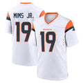 D.Broncos #19 Marvin Mims Jr. Player White Home Game STECN Stitched Jerseys