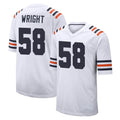 C.Bears #58 Darnell Wright Player White Classic Home Game STECN Stitched Jerseys