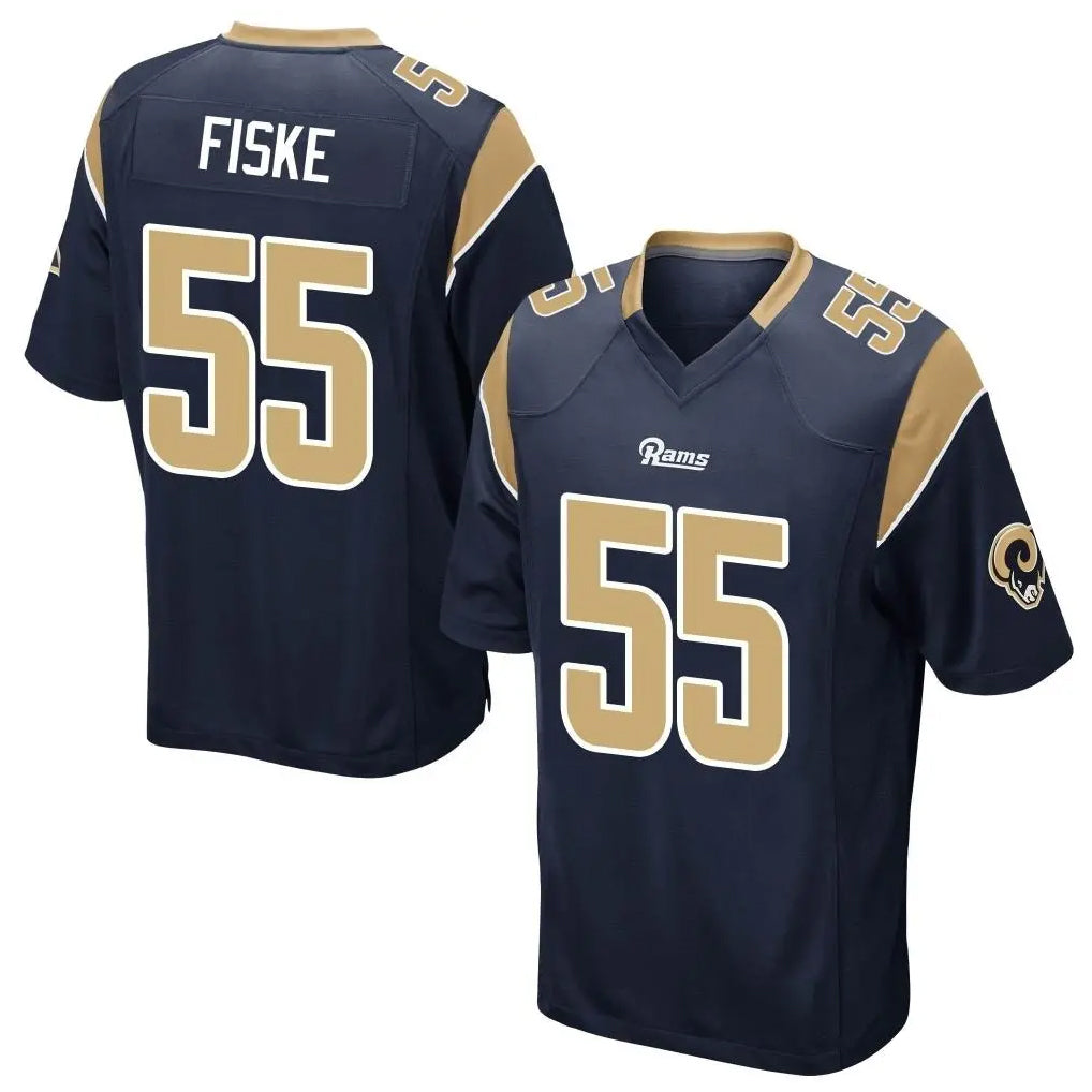 LA.Rams #55 Braden Fiske Player Navy Home Game STECN Stitched Jerseys
