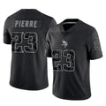 M.Vikings #23 James Pierre Player Black Reflective LImited Home Game STECN Stitched Jerseys
