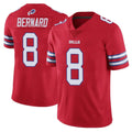 B.Bills #8 Terrel Bernard Player Red Vapor Untouchable Limited STECN Stitched Jerseys