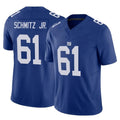 NY.Giants #61 John Michael Schmitz Jr. Player Royal Limited Vapor F.U.S.E. Home Game STECN Stitched Jerseys