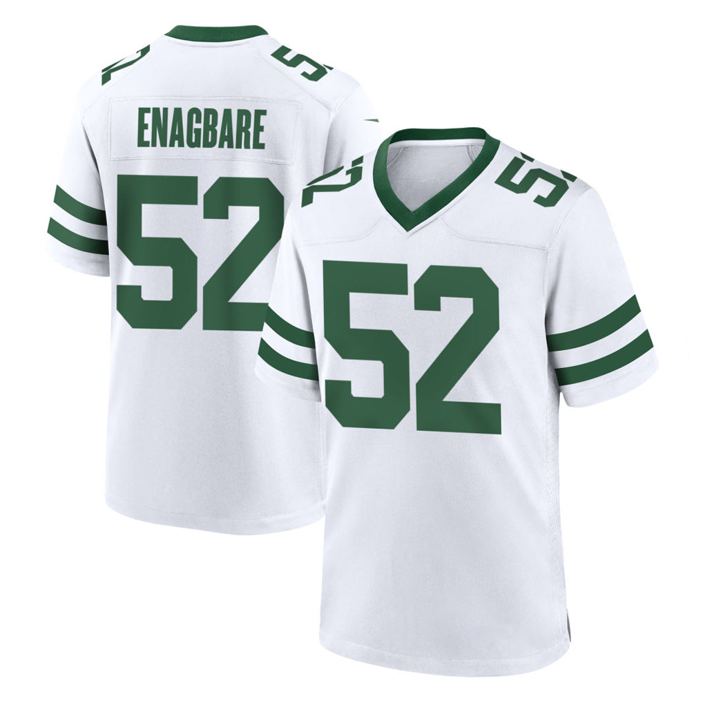 NY.Jets #52 Kingsley Enagbare Player White Legacy Home Game STECN Stitched Jerseys