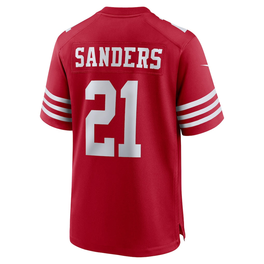 STECN SF.49ers #21 Deion Sanders Scarlet Team Retired Player Game Jersey