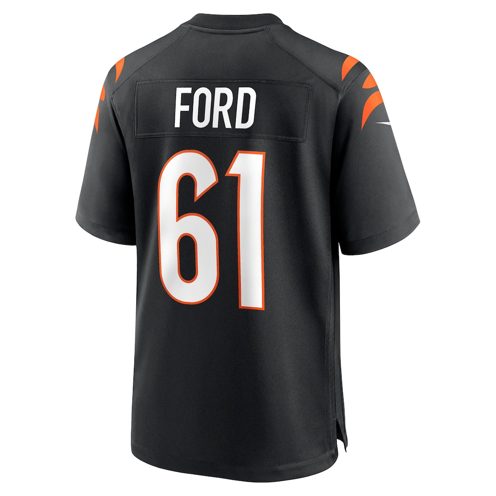 STECN C.Bengals #61 Cody Ford Black Game Jersey
