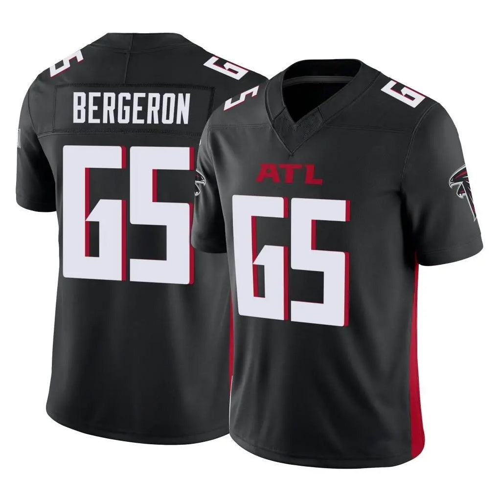 A.Falcons #65 Matthew Bergeron Player Black Vapor F.U.S.E. Limited Home Game STECN Stitched Jerseys