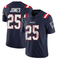 NE.Patriots #25 Marcus Jones Player Navy Vapor Untouchable Home Game STECN Stitched Jerseys