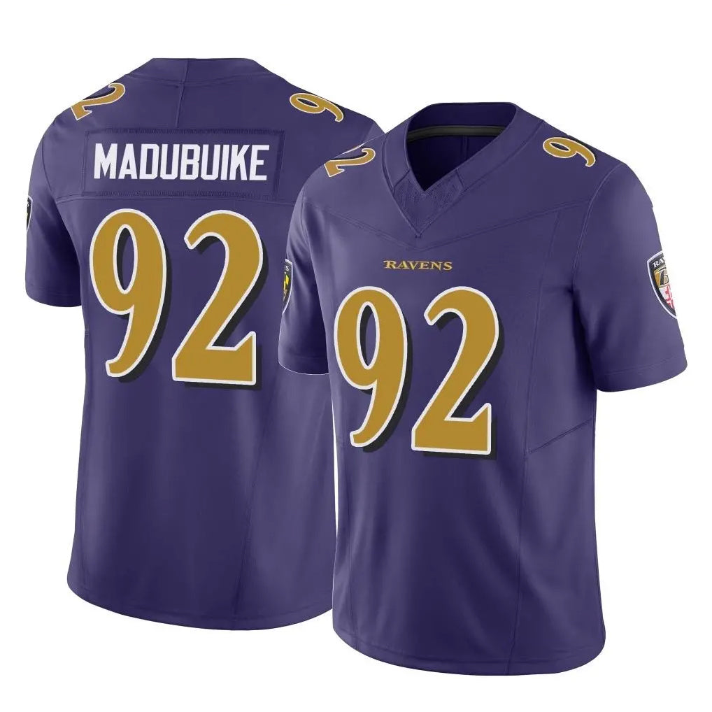 B.Ravens #92 Nnamdi Madubuike Player Purple Vapor F.U.S.E. Limited STECN Stitched Jerseys