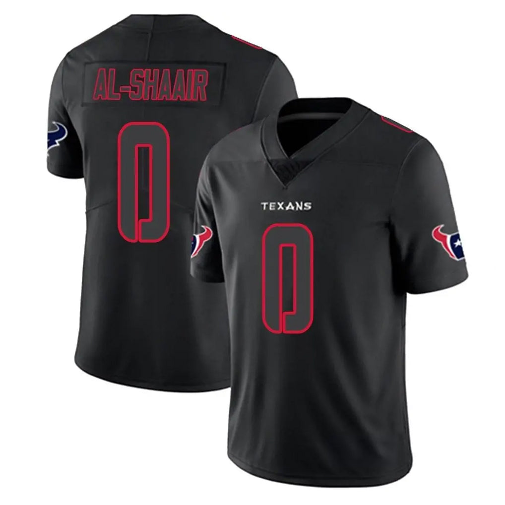 H.Texans #0 Azeez Al-Shaair Player Black Impact Limited Game STECN Stitched Jerseys