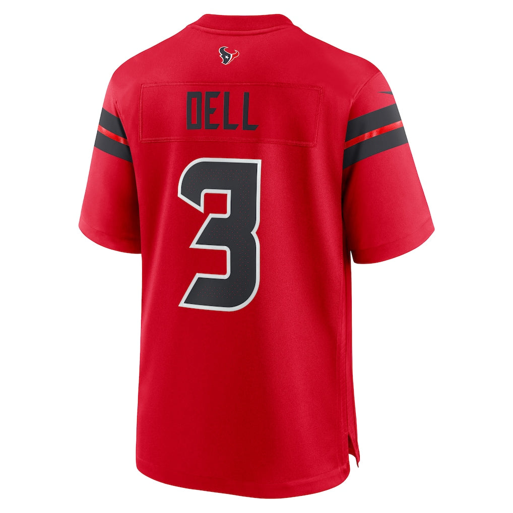 STECN H.Texans #3 Tank Dell Red Alternate Game Jersey