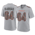 C.Bengals #64 Ted Karras Player Gray Atmosphere Fashion Game STECN Stitched Jerseys