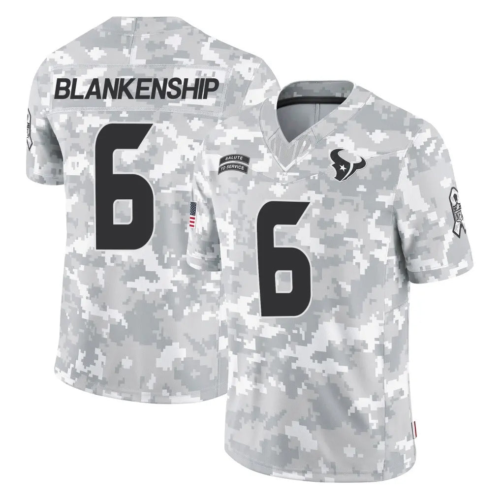 H.Texans #6 Reed Blankenship Player Arctic Camo Salute To Service Limited Game STECN Stitched Jerseys