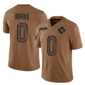 NY.Giants #0 Brian Burns Player Brown Salute To Service Limited STECN Stitched Jerseys