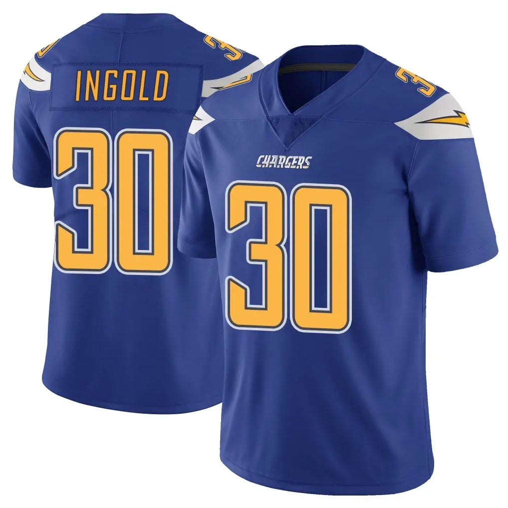 LA.Chargers #30 Alec Ingold Player Royal Limited Color Rush Vapor Untouchable Home Game STECN Stitched Jerseys