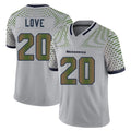 S.Seahawks #20 Julian Love Player Grey Limited 2025 Rivalries Collection Home Game STECN Stitched Jerseys