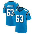 C.Panthers #63 Rasheed Walker Player Blue Home Game STECN Stitched Jerseys