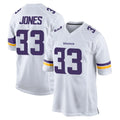 M.Vikings #33 Aaron Jones Sr. Player White Home Game STECN Stitched Jerseys