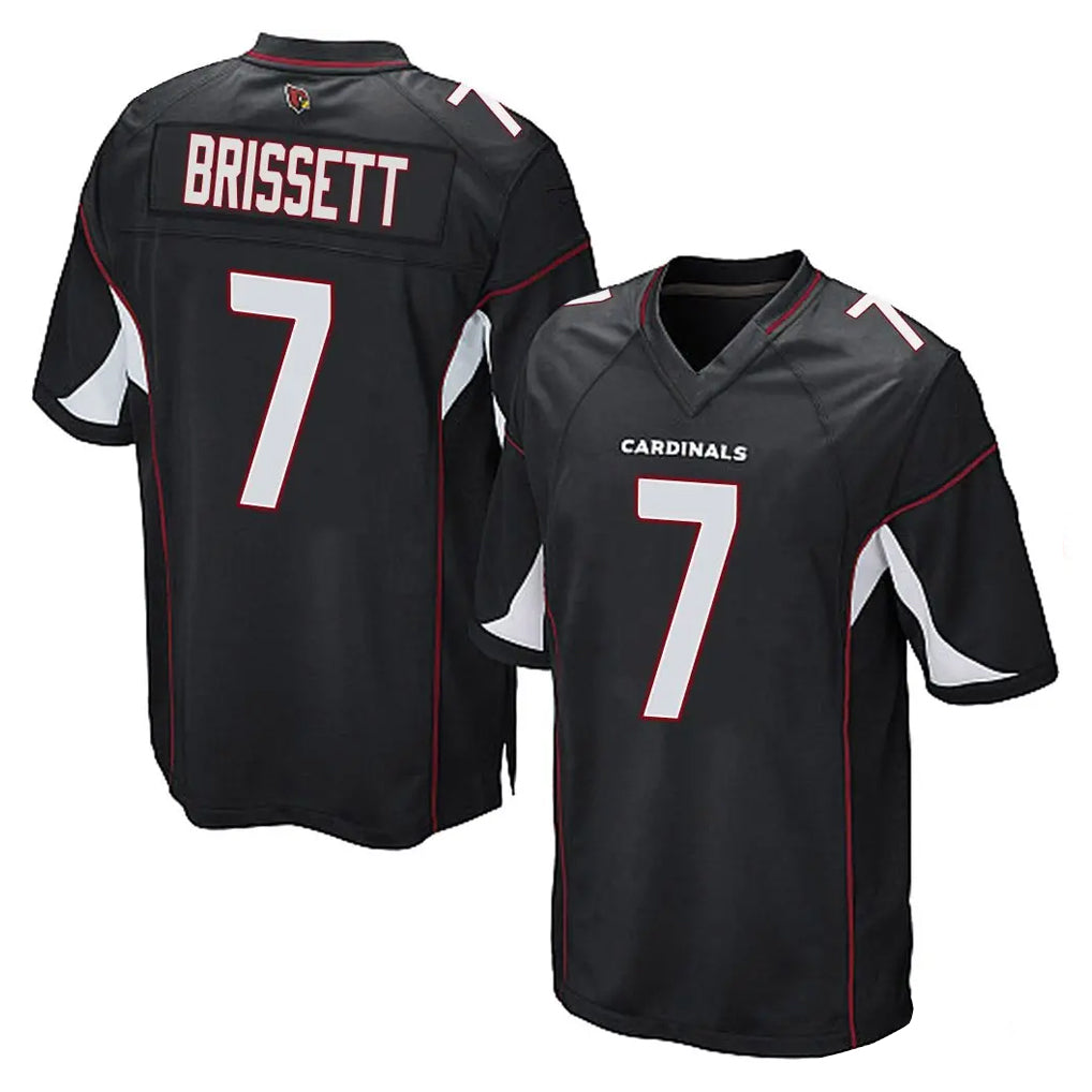 A.Cardinals #7 Jacoby Brissett Player Black Home Game STECN Stitched Jerseys