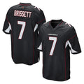A.Cardinals #7 Jacoby Brissett Player Black Home Game STECN Stitched Jerseys