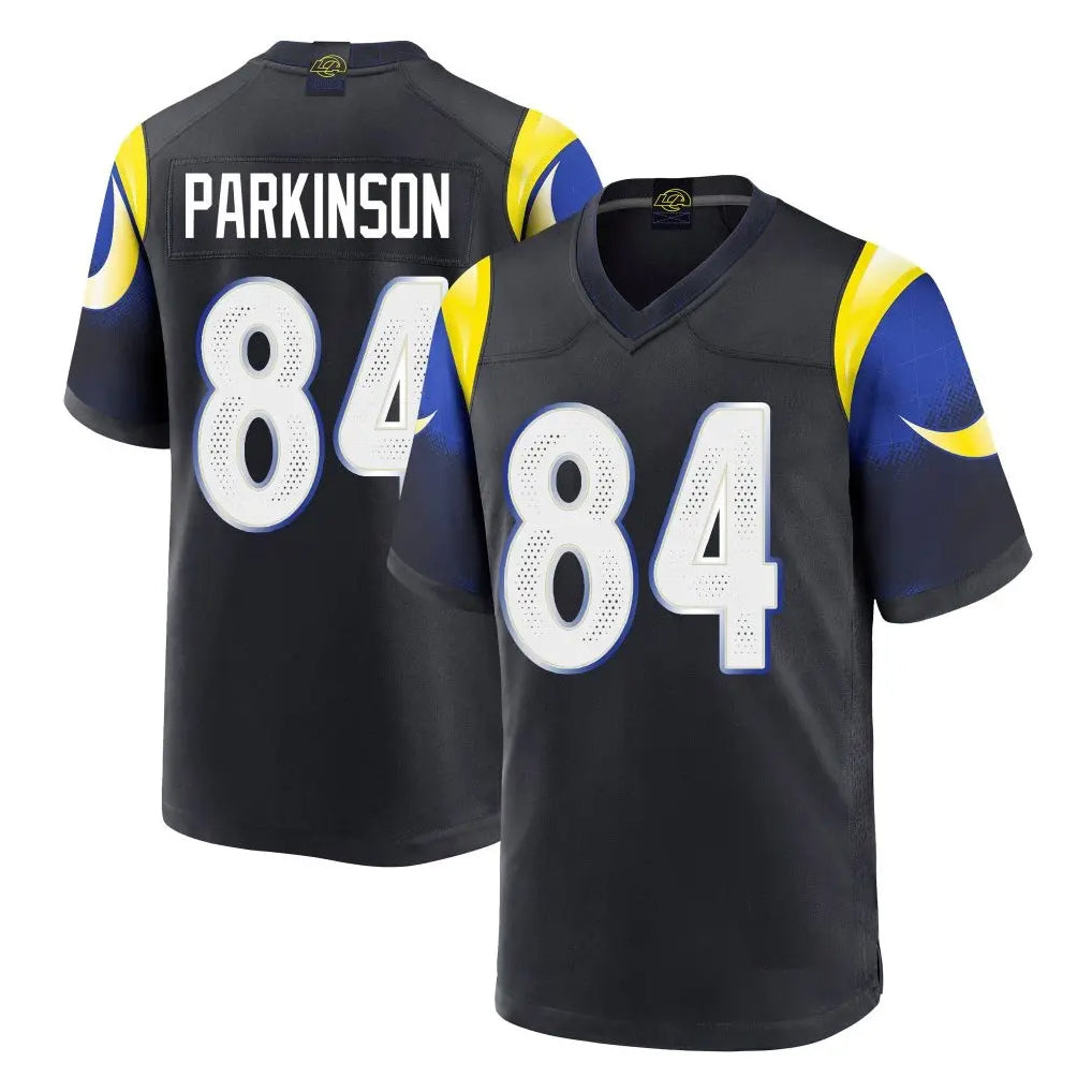 LA.Rams #84 Colby Parkinson Player Black Midnight Rivalries Collection Home Game STECN Stitched Jerseys