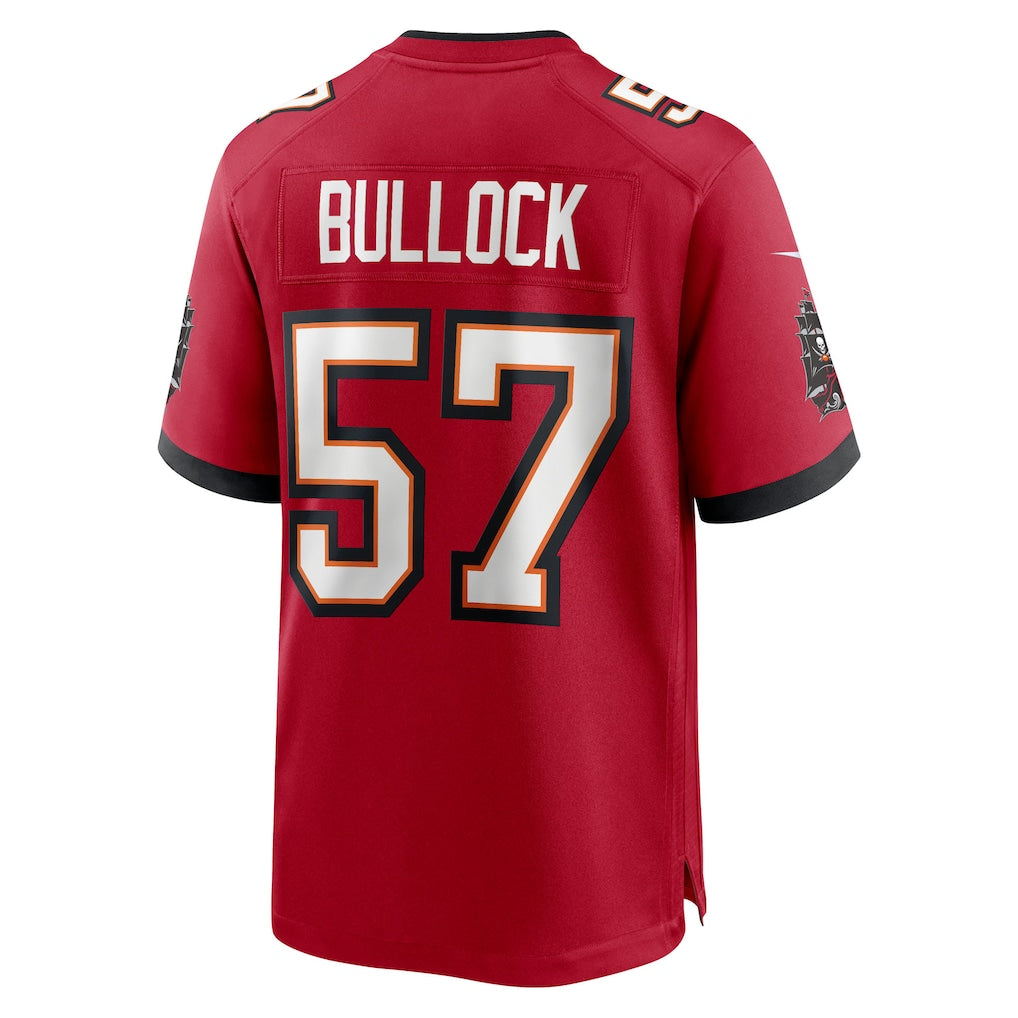 STECN TB.Buccaneers #57 John Bullock Red Team Game Jersey