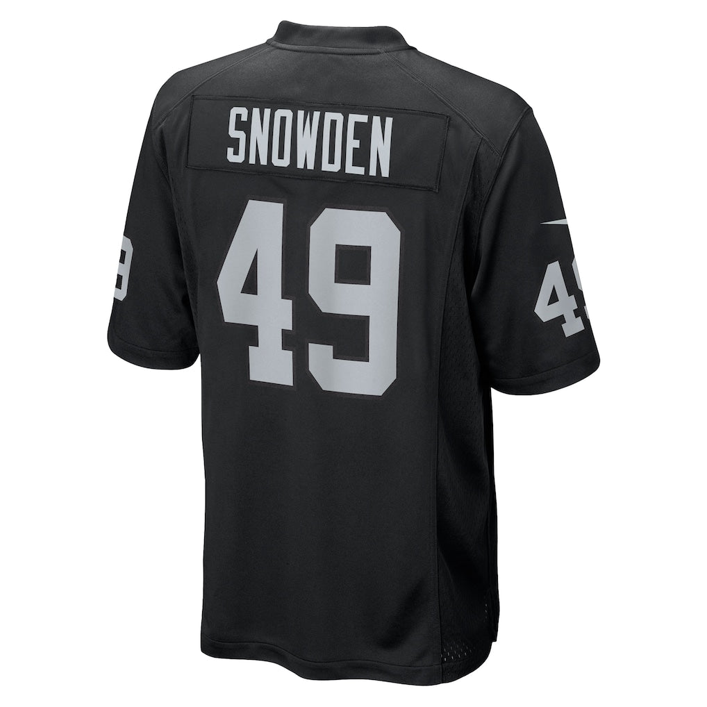 STECN LV.Raiders #49 Charles Snowden Black Team Game Jersey