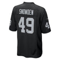 STECN LV.Raiders #49 Charles Snowden Black Team Game Jersey