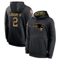 NE.Patriots #2 Harold Landry III Player Black Salute to Service Hoodies Limited Game STECN Stitched Jerseys