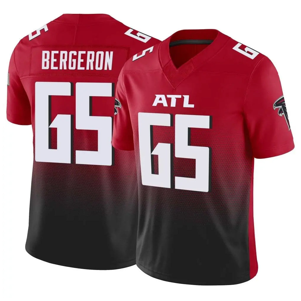 A.Falcons #65 Matthew Bergeron Player Red Vapor F.U.S.E. Limited Home Game STECN Stitched Jerseys