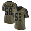 KC.Chiefs #58 Derrick Thomas Player Olive Salute To Service Limited Game STECN Stitched Jerseys