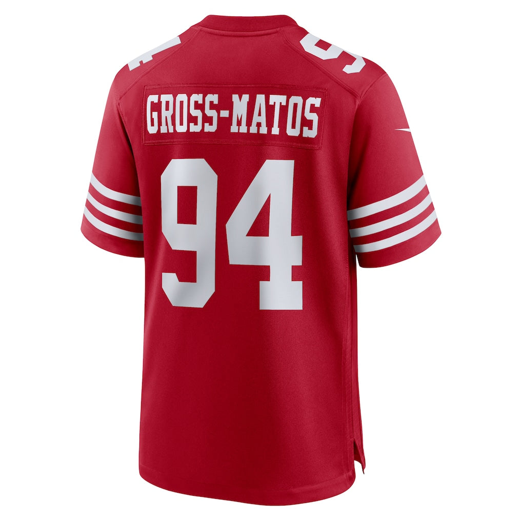 STECN SF.49ers #94 Yetur Gross-Matos Scarlet Team Game Jersey