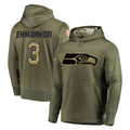 S.Seahawks #3 Nick Emmanwori Player Olive Salute to Service Pullover Hoodie Home Game STECN Stitched Jerseys