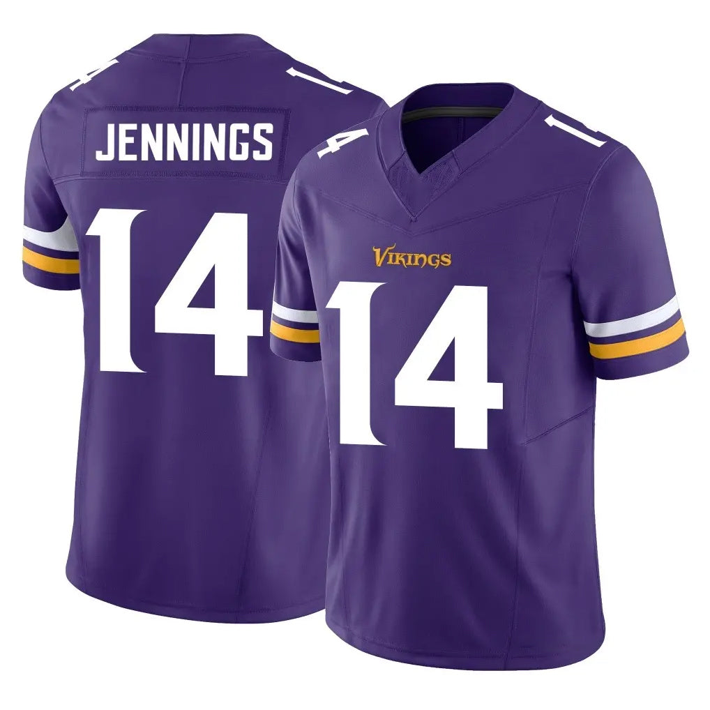 M.Vikings #14 Jauan Jennings Player Purple Limited Vapor F.U.S.E. Home Game STECN Stitched Jerseys