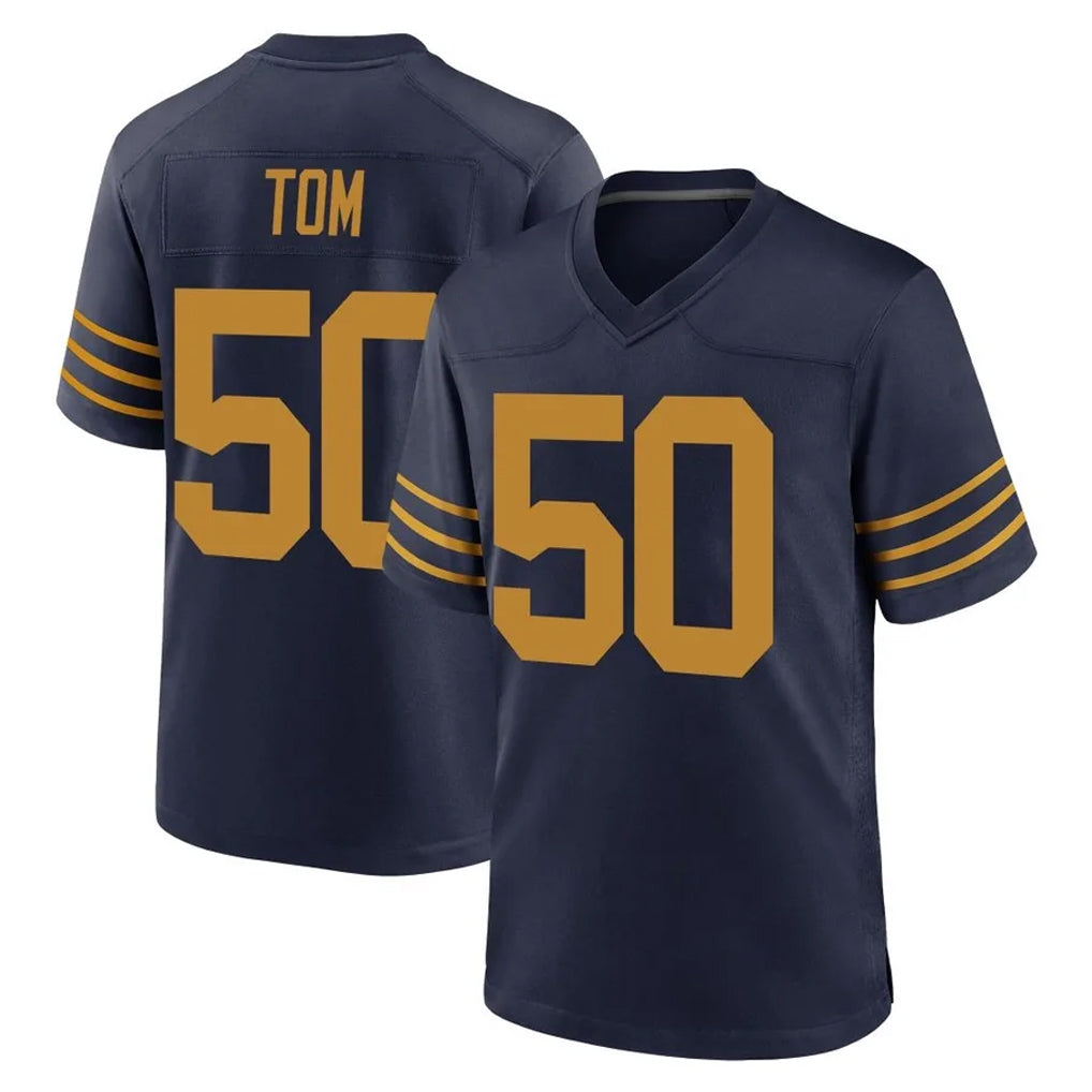 GB.Packers #50 Zach Tom Player Navy The 1923 Classic Home Game STECN Stitched Jerseys