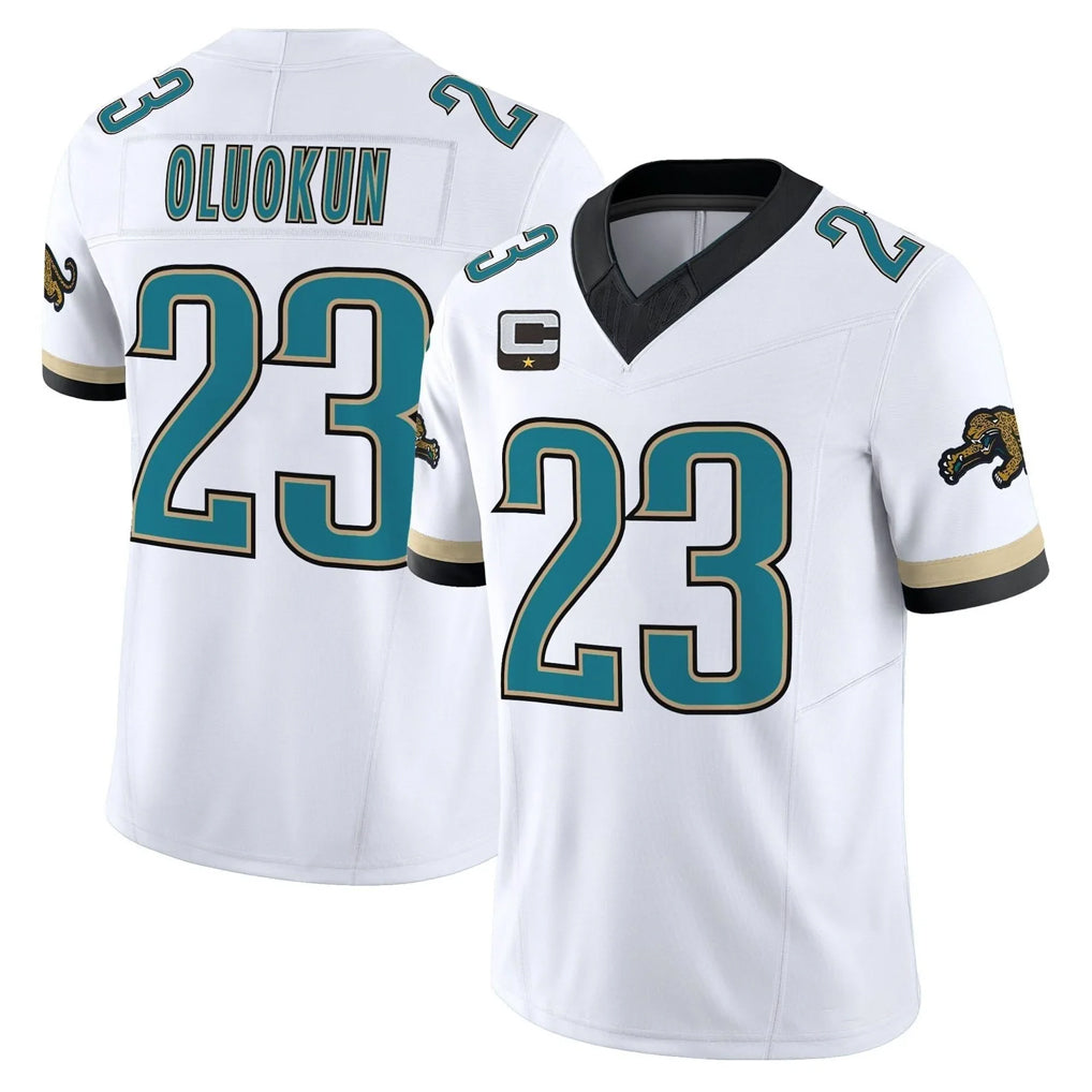 J.Jaguars #23 Foyesade Oluokun Player White Prowler Throwback Vapor F.U.S.E. Limited Home Game STECN Stitched Jerseys