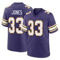 M.Vikings #33 Aaron Jones Sr. Player Purple Classic Home Game STECN Stitched Jerseys