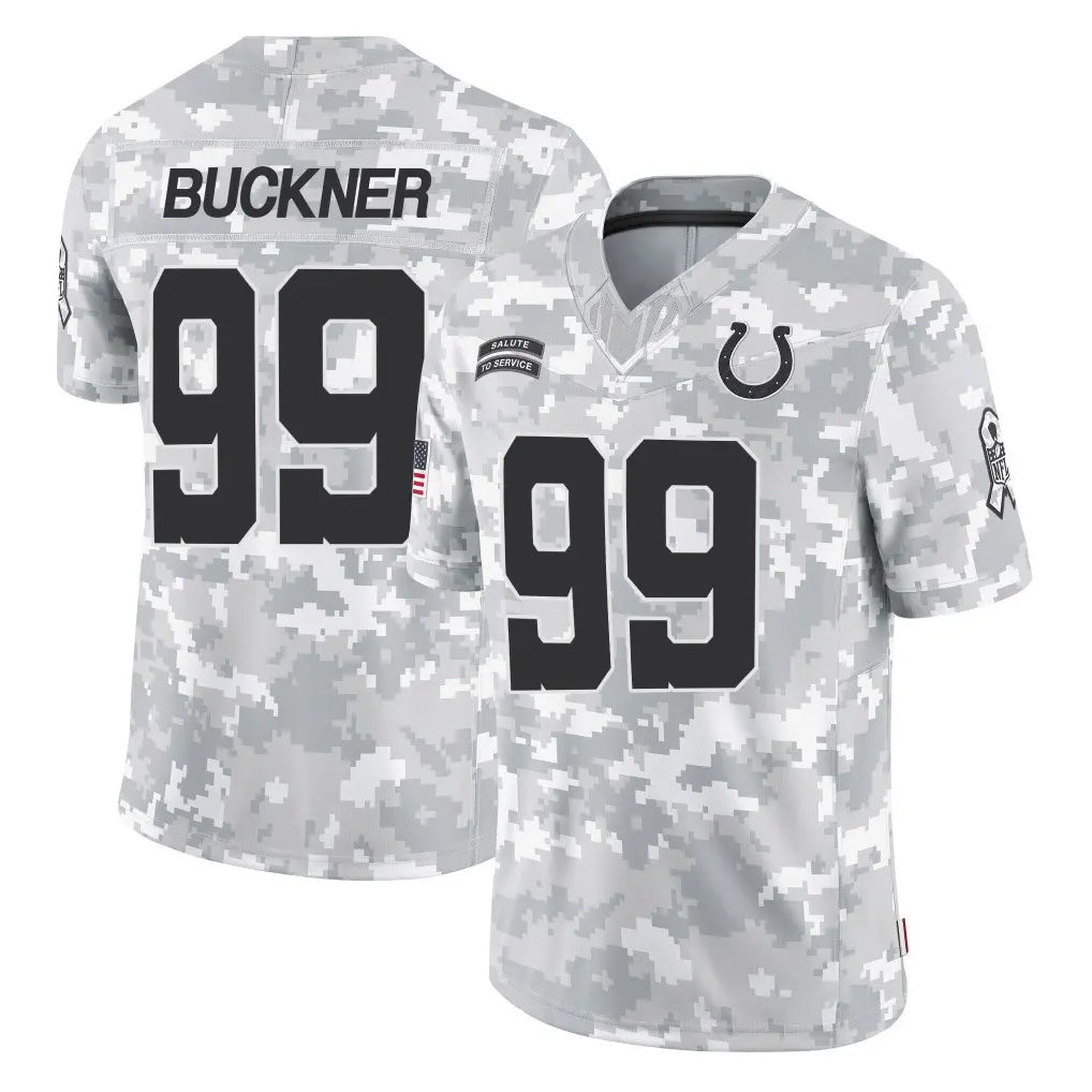 IN.Colts #99 DeForest Buckner Player Arctic Camo Salute To Service Limited Game STECN Stitched Jerseys